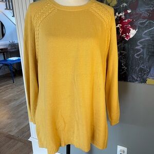 Talbots sweater with cableknit accent